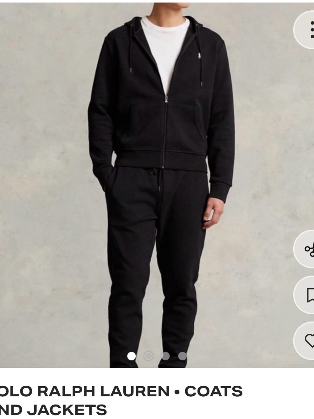 Polo by Ralph Lauren Men's Black Zip Hoodie